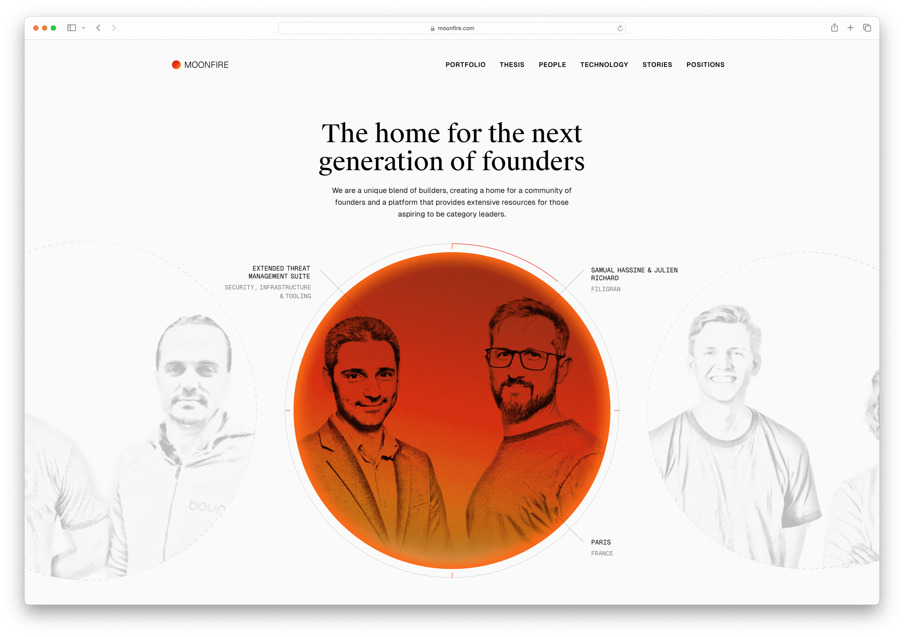 Moonfire's new landing page